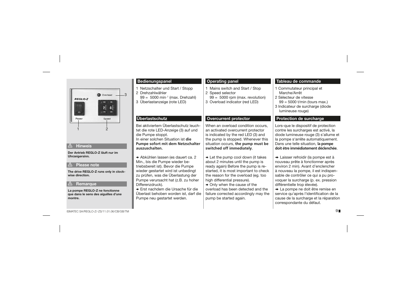 IDEX Health & Science REGLO-ZS Analog User Manual | Page 9 / 32