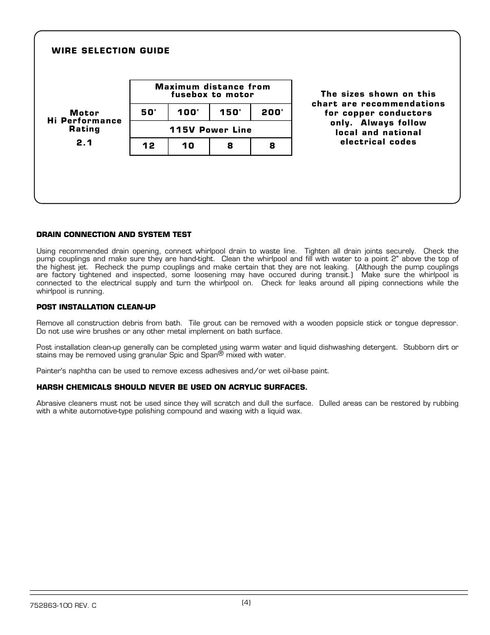 American Standard Cadet Elite 2774E SERIES User Manual | Page 4 / 4