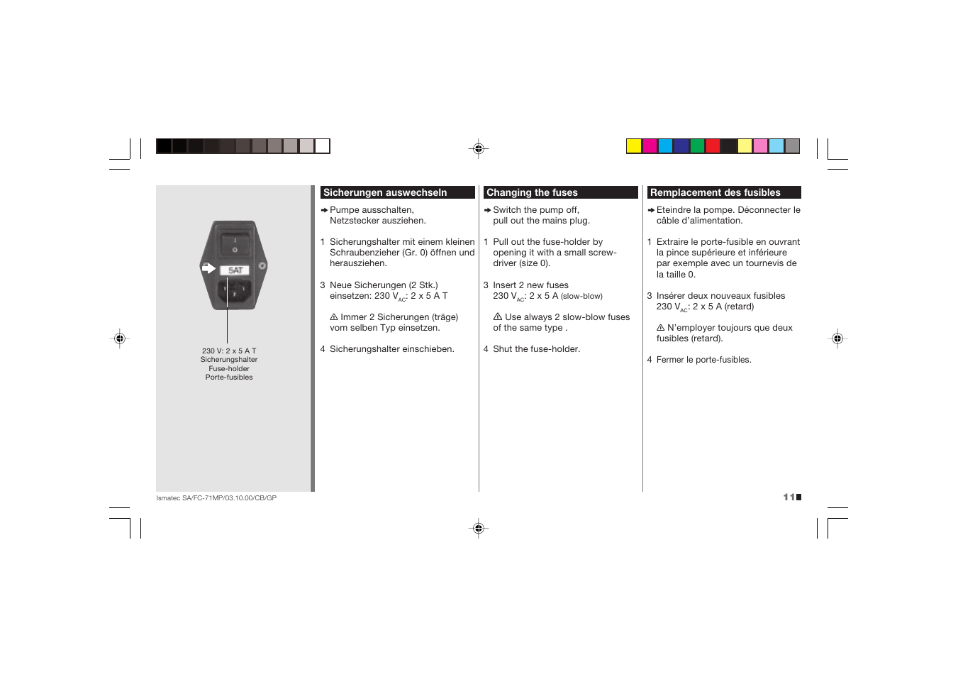 IDEX Health & Science FC71-MP User Manual | Page 11 / 24