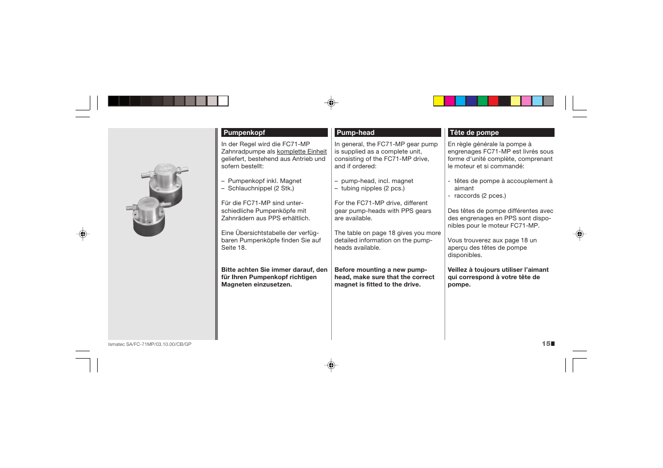 IDEX Health & Science FC71-MP User Manual | Page 15 / 24