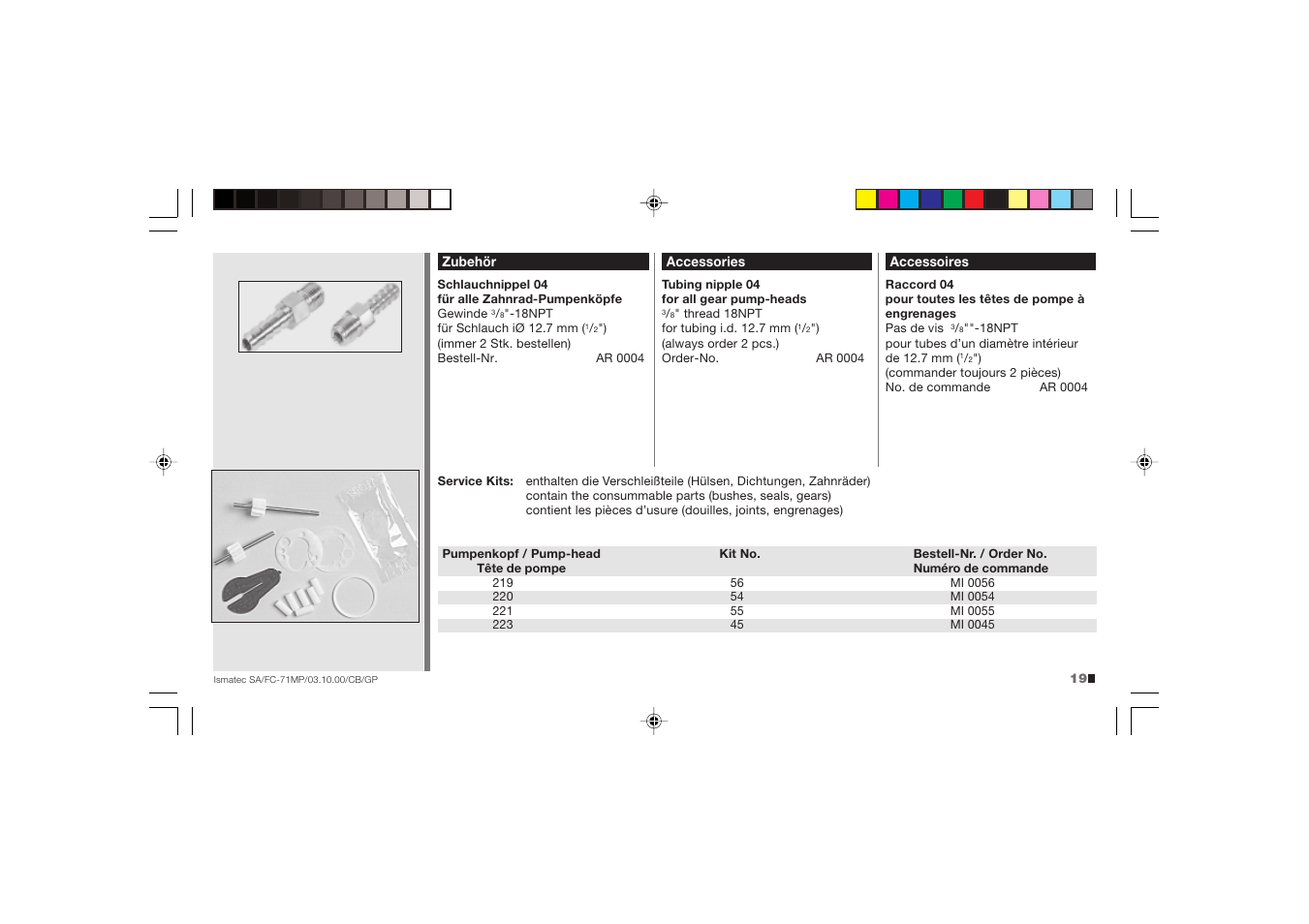 IDEX Health & Science FC71-MP User Manual | Page 19 / 24