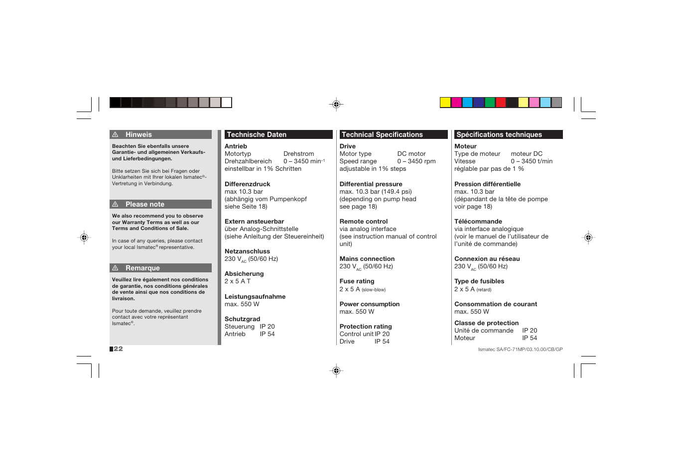 IDEX Health & Science FC71-MP User Manual | Page 22 / 24