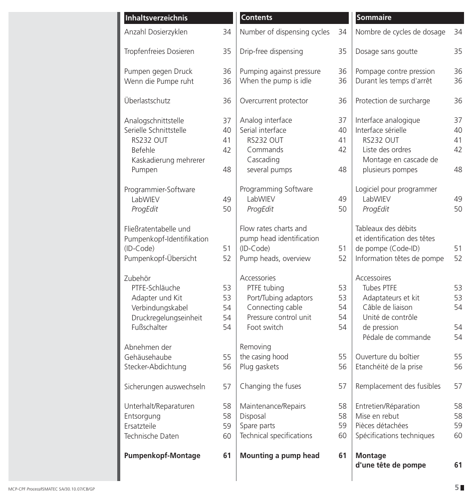 IDEX Health & Science CPF Process User Manual | Page 5 / 68