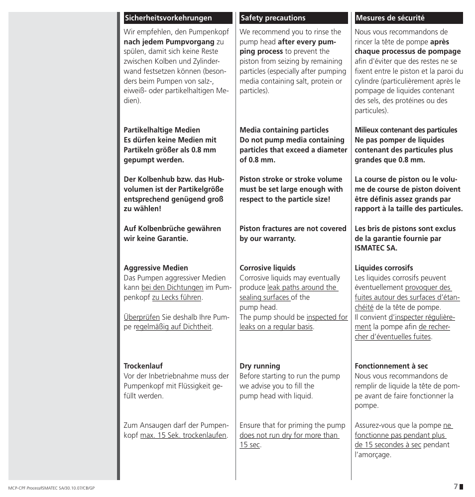 IDEX Health & Science CPF Process User Manual | Page 7 / 68