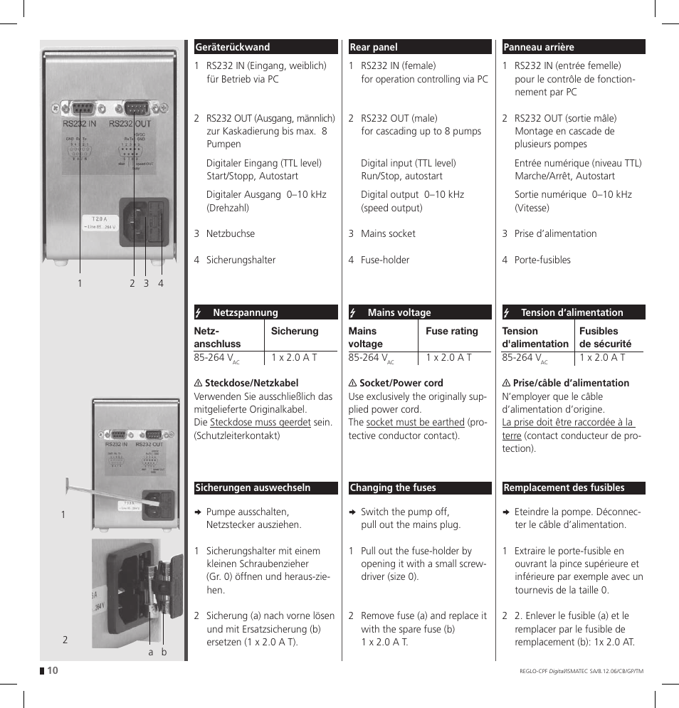 IDEX Health & Science REGLO CPF Digital Version with Settings Menu User Manual | Page 10 / 52