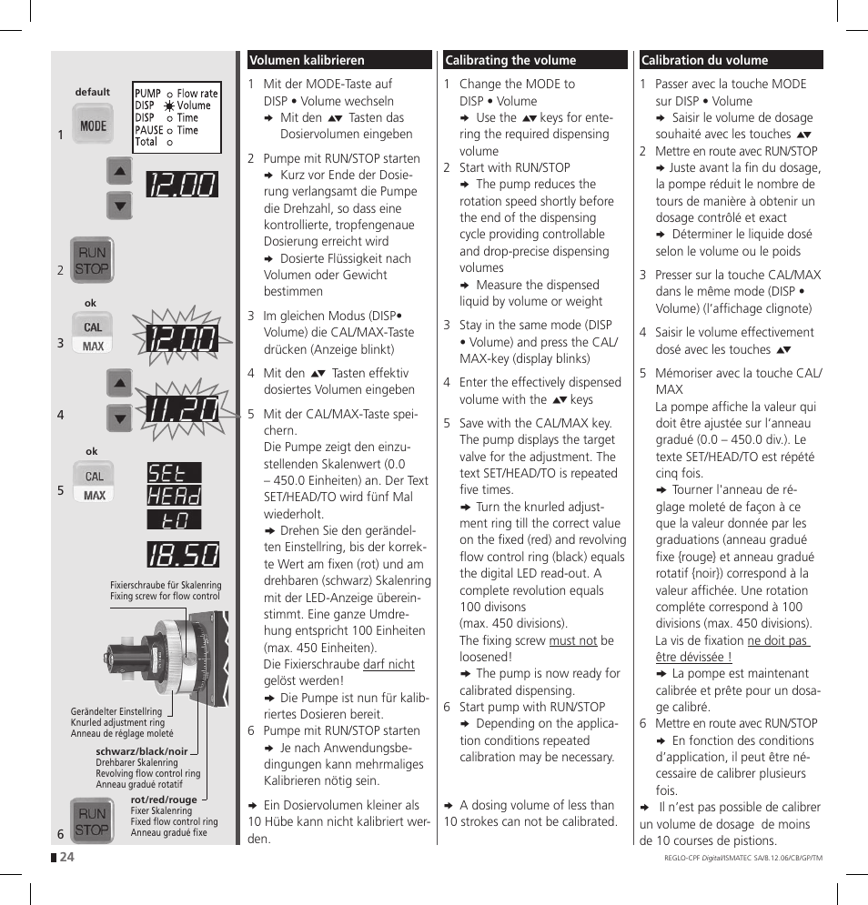 IDEX Health & Science REGLO CPF Digital Version with Settings Menu User Manual | Page 24 / 52