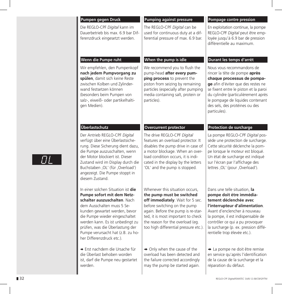 IDEX Health & Science REGLO CPF Digital Version with Settings Menu User Manual | Page 32 / 52
