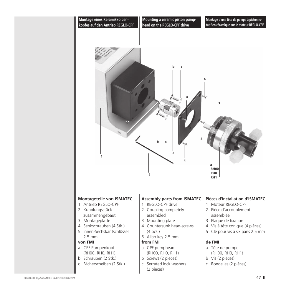 IDEX Health & Science REGLO CPF Digital Version with Settings Menu User Manual | Page 47 / 52
