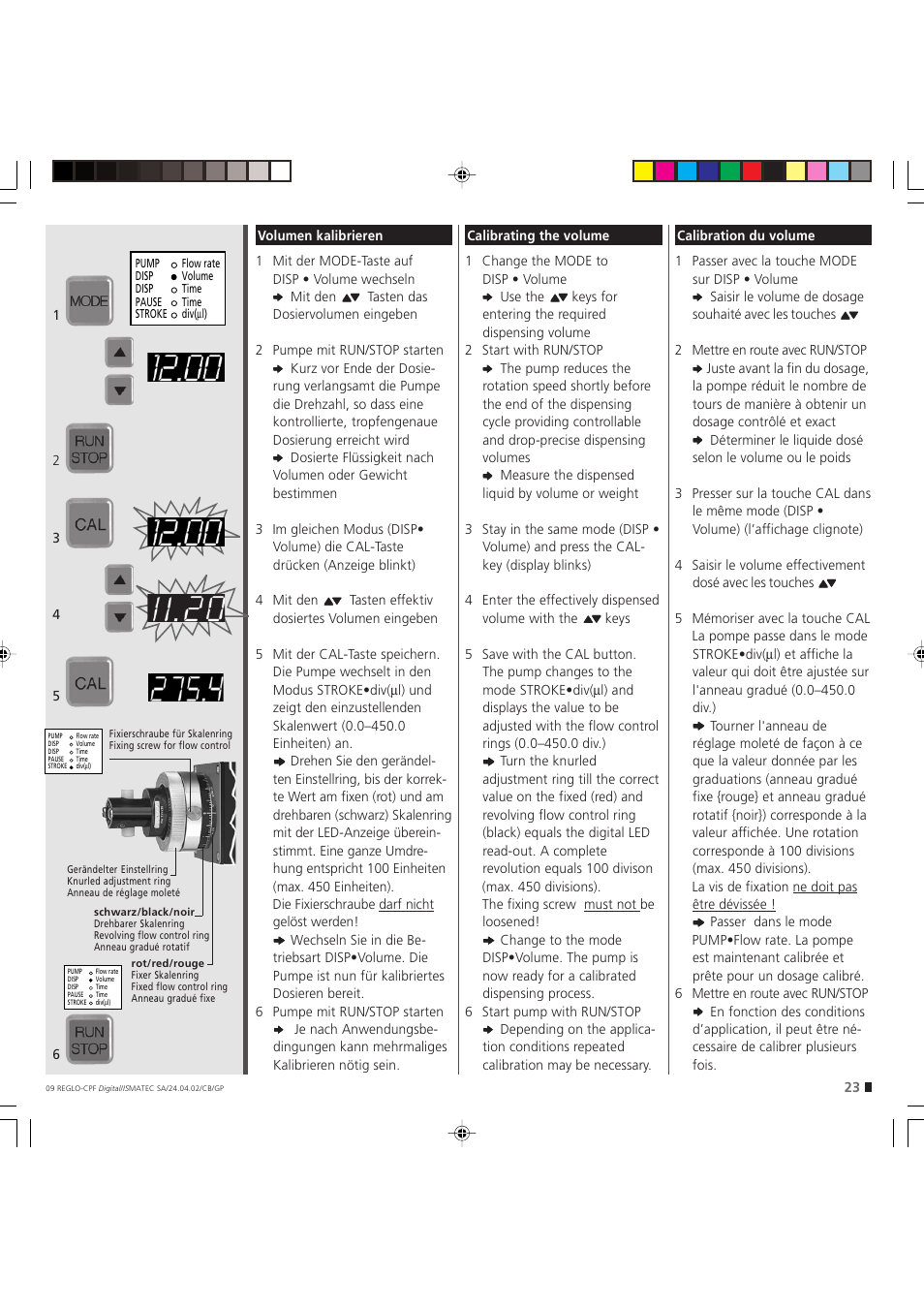 IDEX Health & Science REGLO CPF Digital Version without Settings Menu User Manual | Page 23 / 44