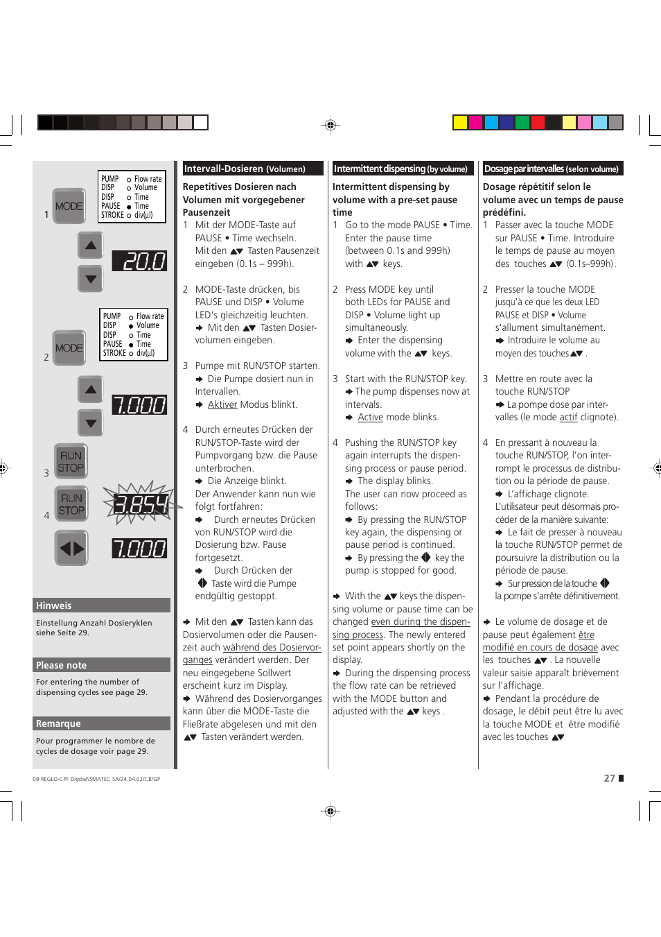 IDEX Health & Science REGLO CPF Digital Version without Settings Menu User Manual | Page 27 / 44