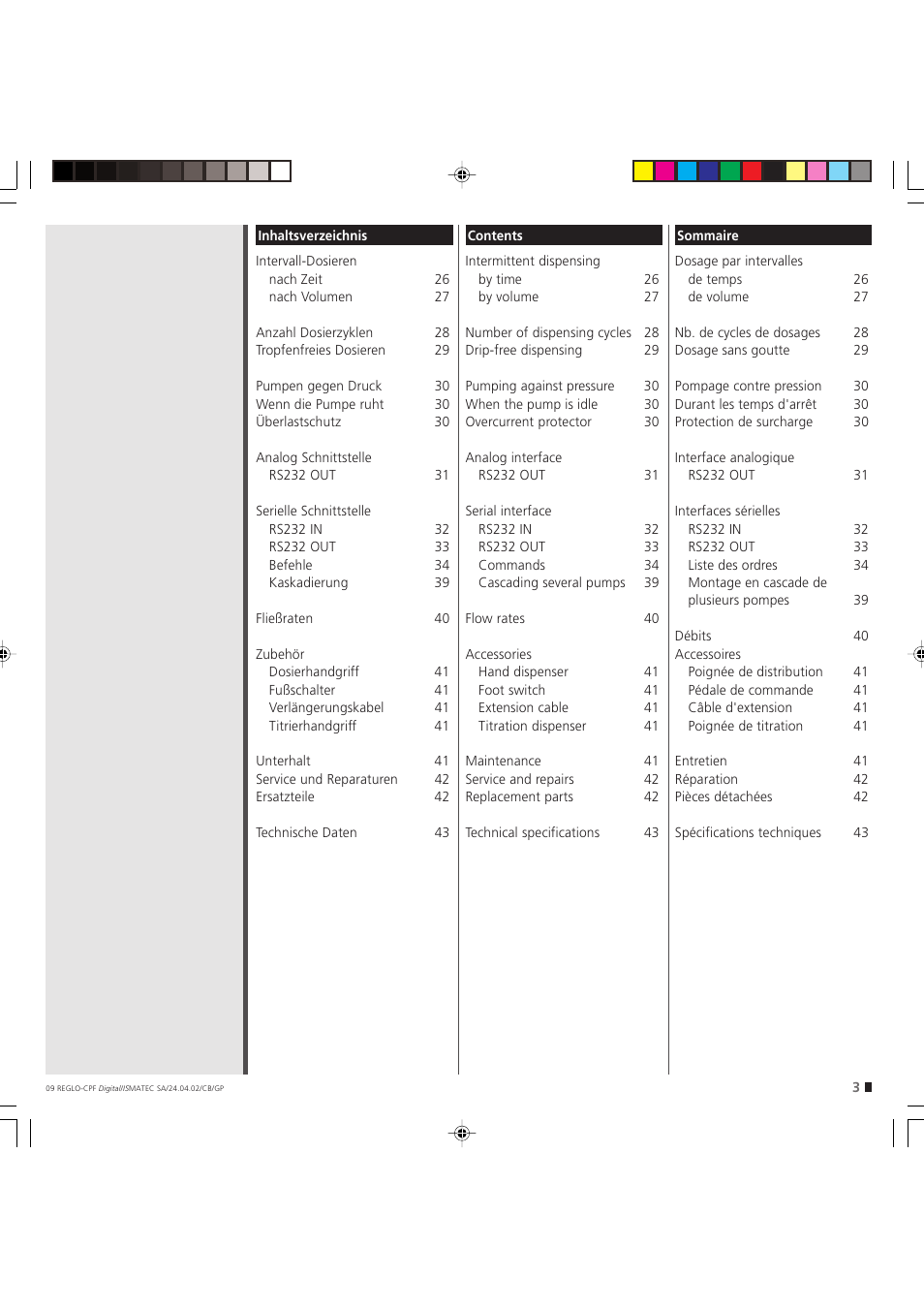 IDEX Health & Science REGLO CPF Digital Version without Settings Menu User Manual | Page 3 / 44