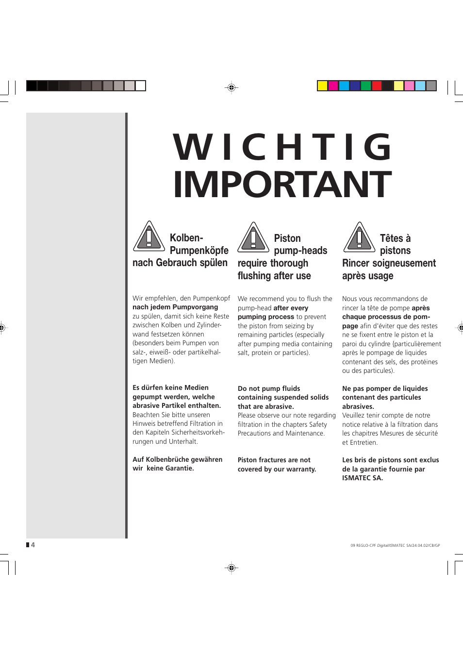 IDEX Health & Science REGLO CPF Digital Version without Settings Menu User Manual | Page 4 / 44