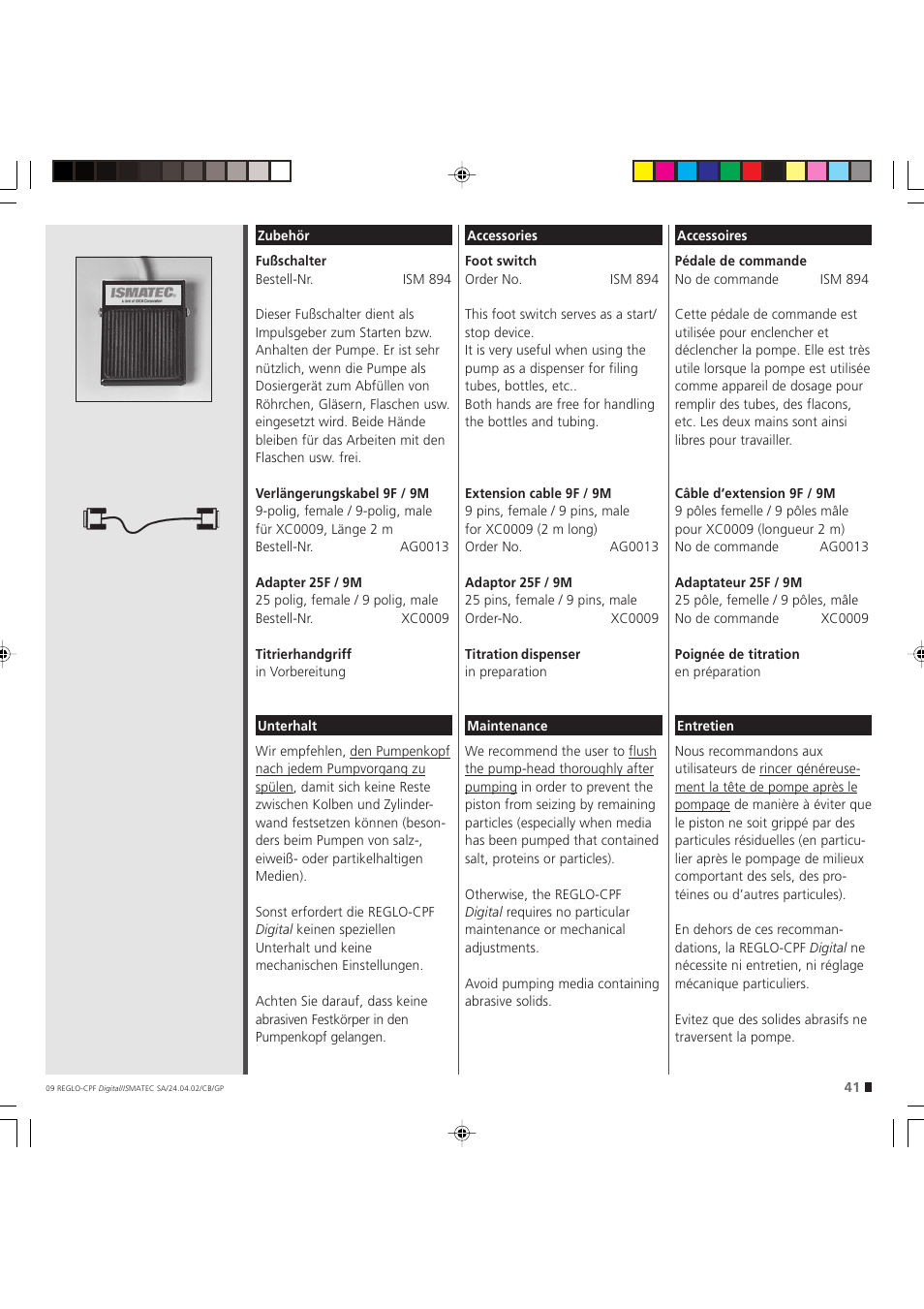 IDEX Health & Science REGLO CPF Digital Version without Settings Menu User Manual | Page 41 / 44