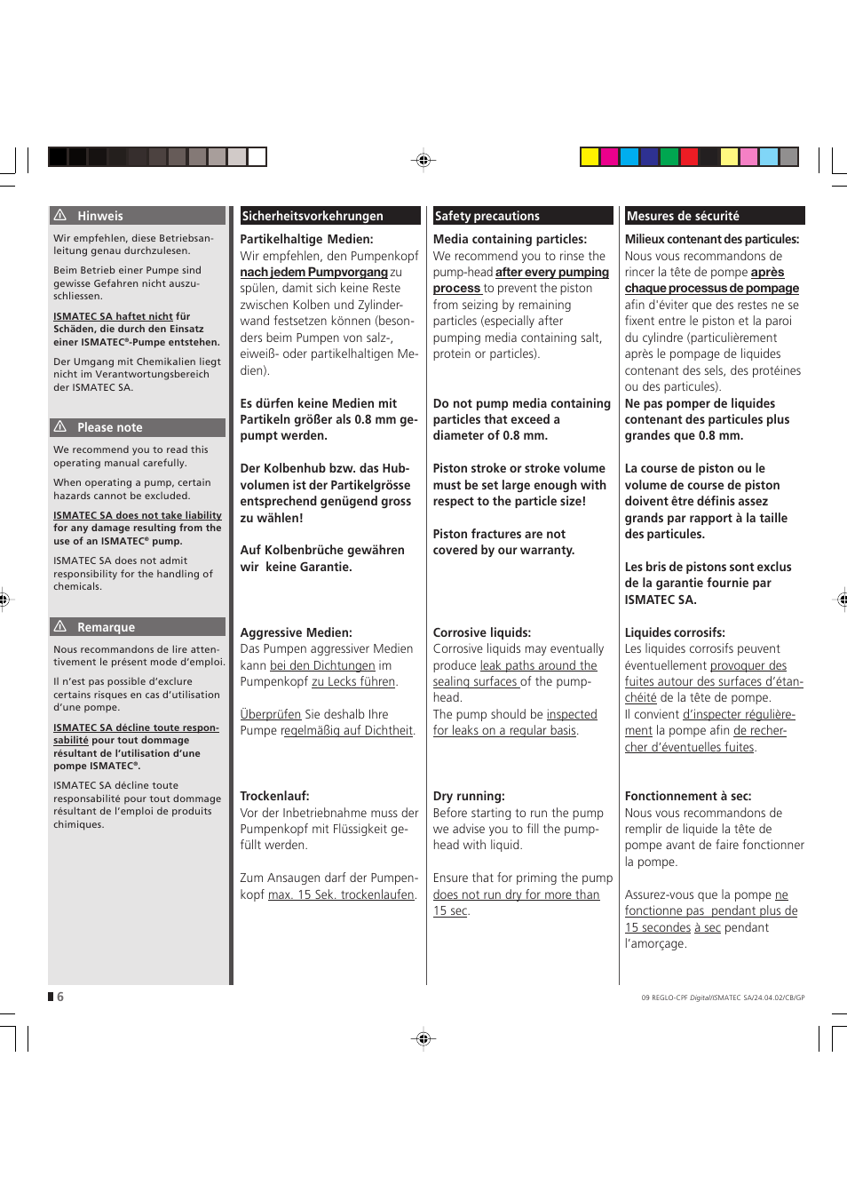 IDEX Health & Science REGLO CPF Digital Version without Settings Menu User Manual | Page 6 / 44