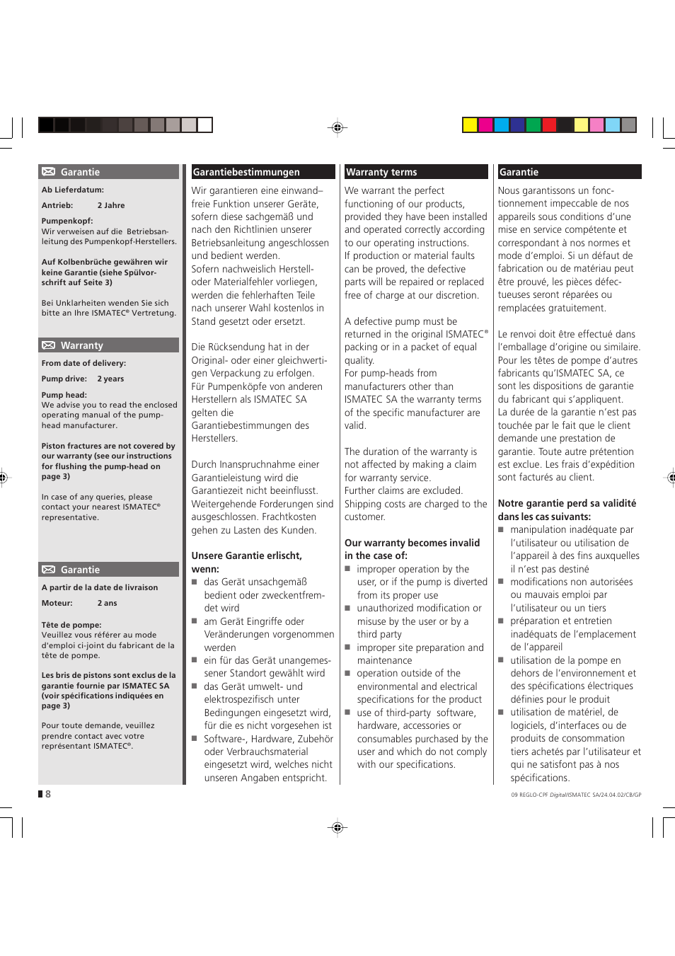 IDEX Health & Science REGLO CPF Digital Version without Settings Menu User Manual | Page 8 / 44