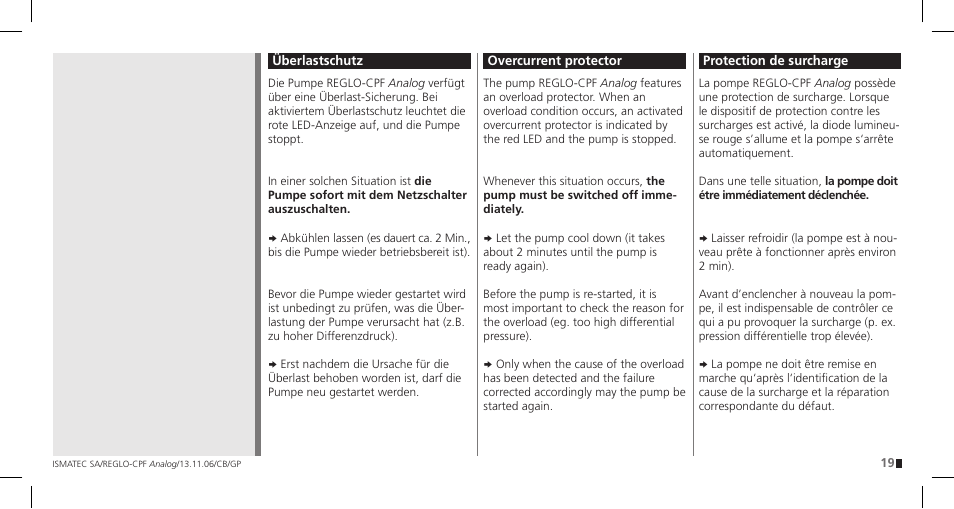 IDEX Health & Science REGLO CPF Analog User Manual | Page 19 / 36
