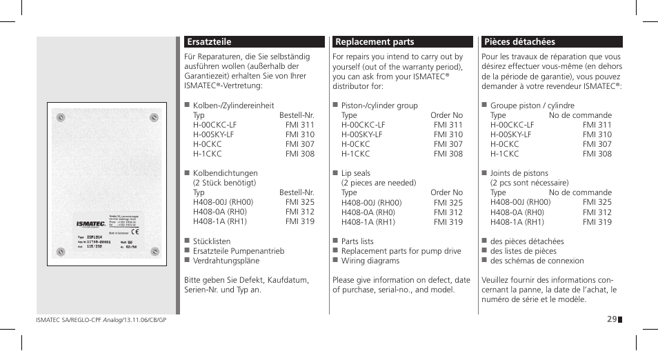 IDEX Health & Science REGLO CPF Analog User Manual | Page 29 / 36