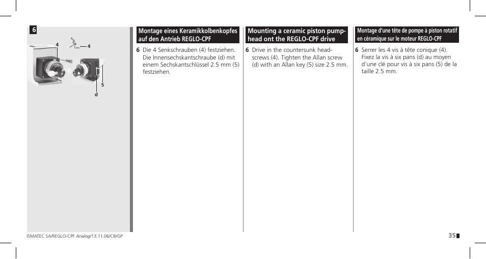 IDEX Health & Science REGLO CPF Analog User Manual | Page 35 / 36