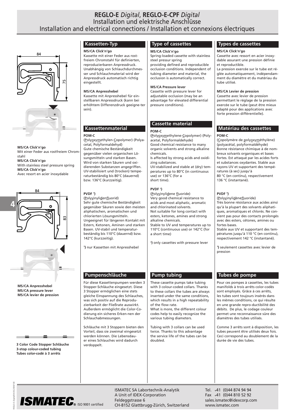 IDEX Health & Science REGLO OEM Digital User Manual | Page 4 / 10