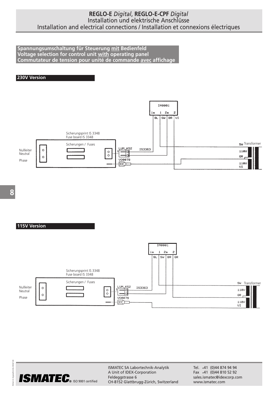 IDEX Health & Science REGLO OEM Digital User Manual | Page 8 / 10