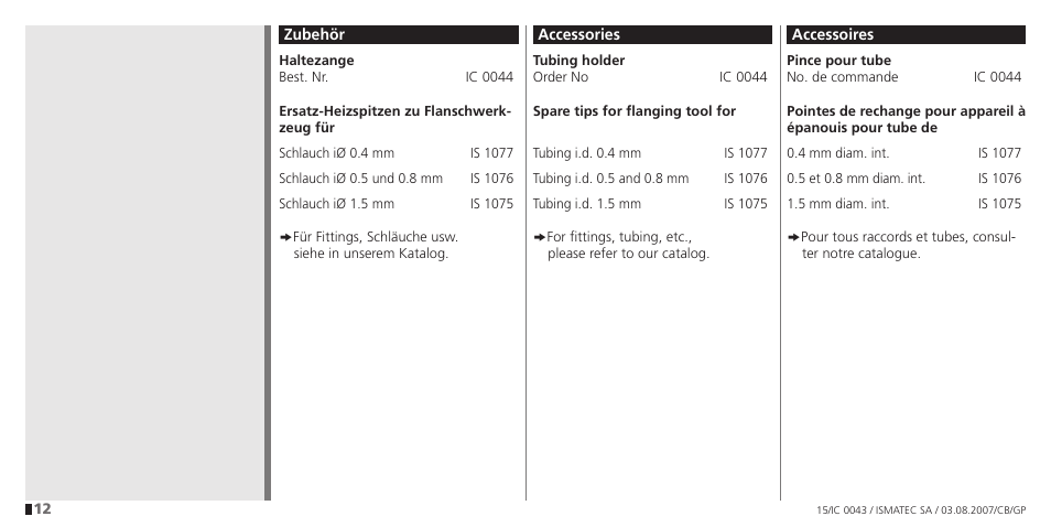 IDEX Health & Science IC 0043 Flanging tool User Manual | Page 12 / 16