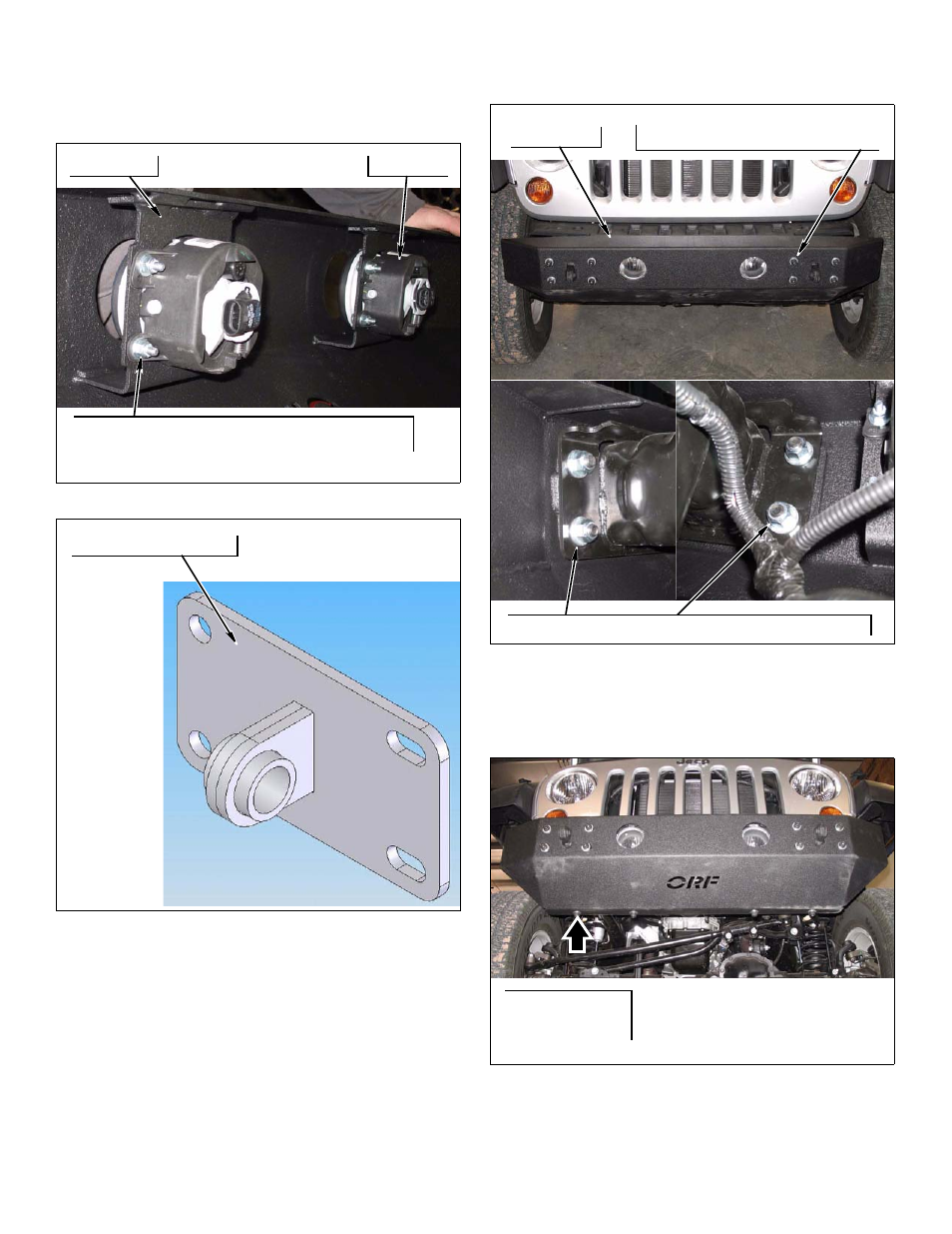 OR-Fab 83224 JEEP JK WRANGLER / STUBBY FRONT BUMPER WITH HOOP AND OEM LIGHT MOUNTS User Manual | Page 3 / 5