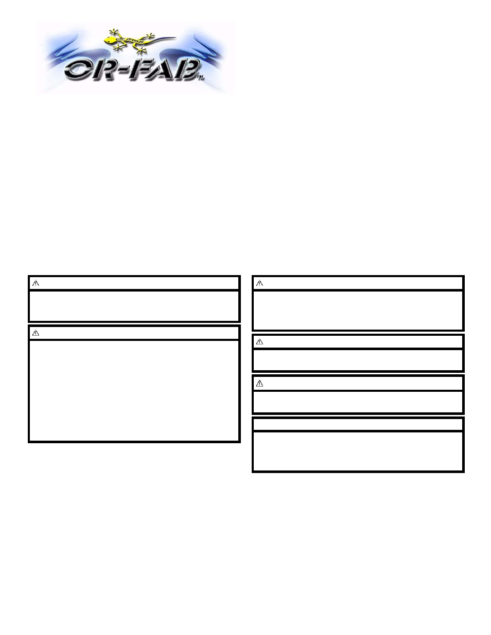 OR-Fab 83205 ROCK SLIDER REAR BUMPER JEEP JK - 2/4 DOOR User Manual | 6 pages