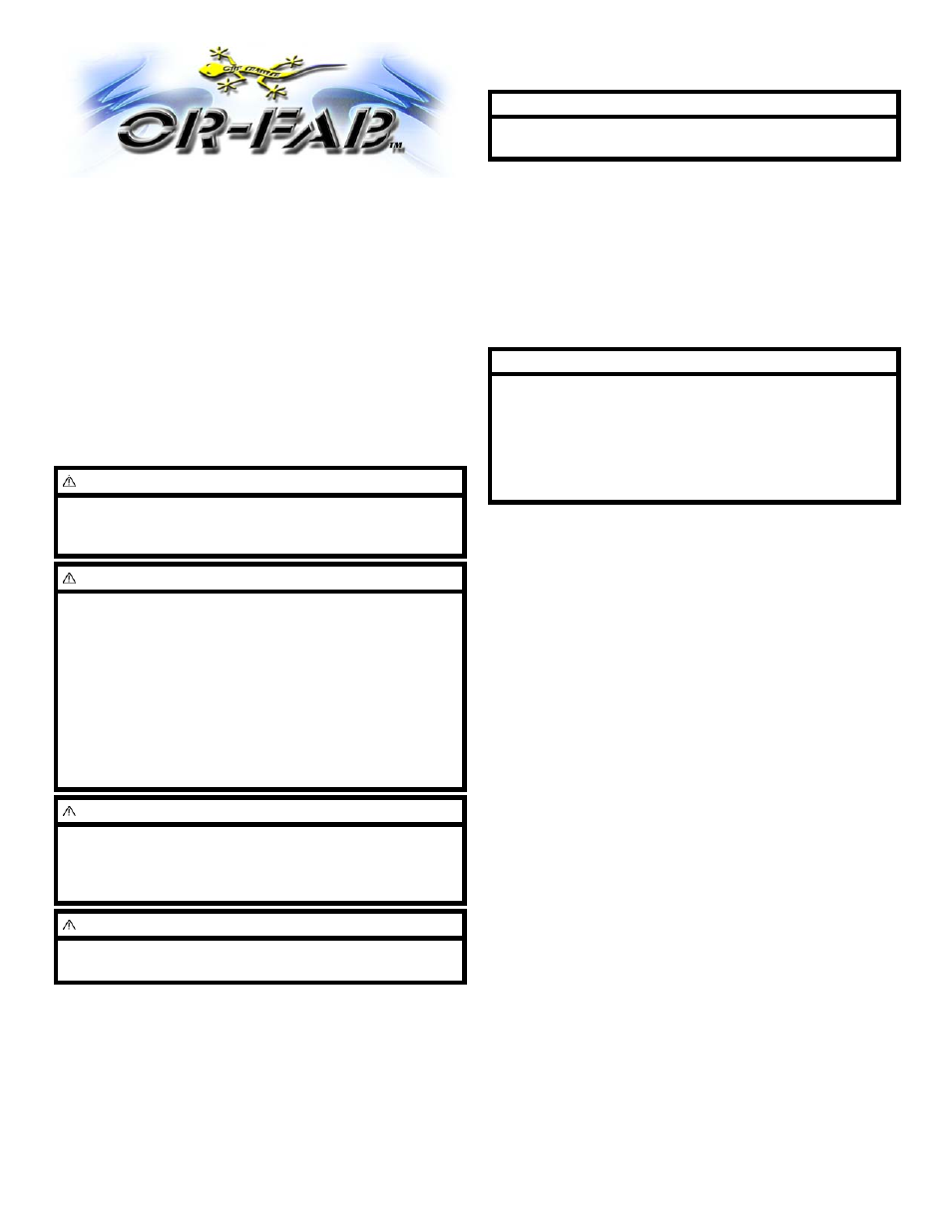 OR-Fab 83236 JK WRANGLER HD FULL WIDTH TOP WINCH MOUNT FRONT BUMPER User Manual | 4 pages