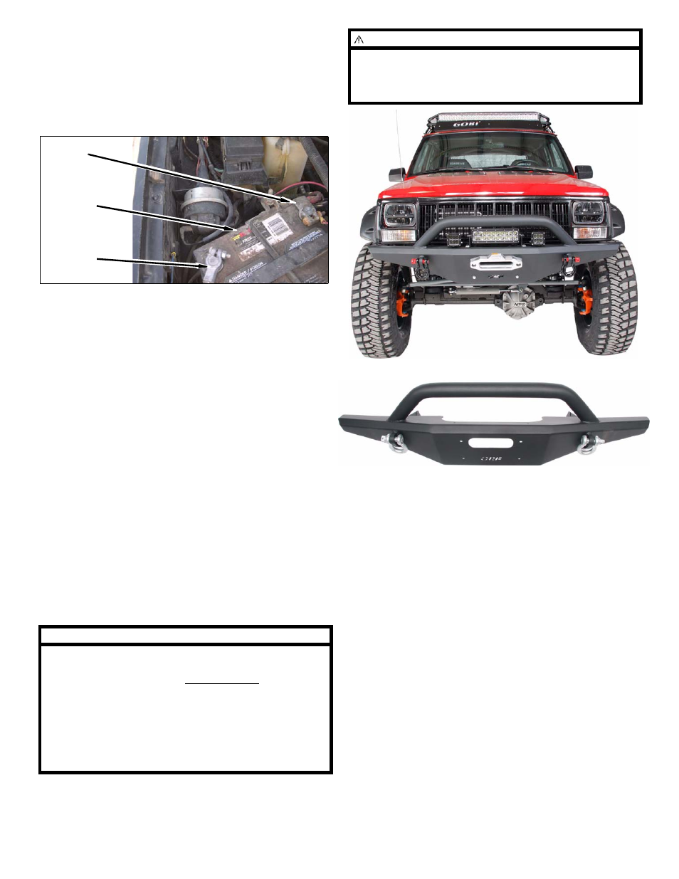 After completing installation | OR-Fab 83240 JEEP CHEROKEE XJ FRONT HD BUMPER WITH HOOP User Manual | Page 9 / 10