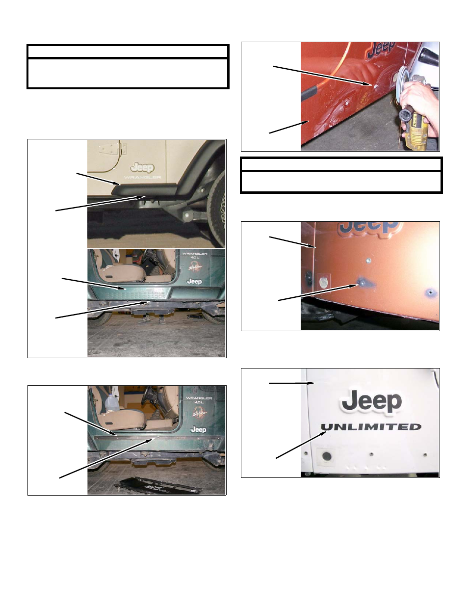 Prepare to install kit | OR-Fab 84204 ROCKER PANEL (PAIR) TJL (UNLIMITED) User Manual | Page 2 / 9