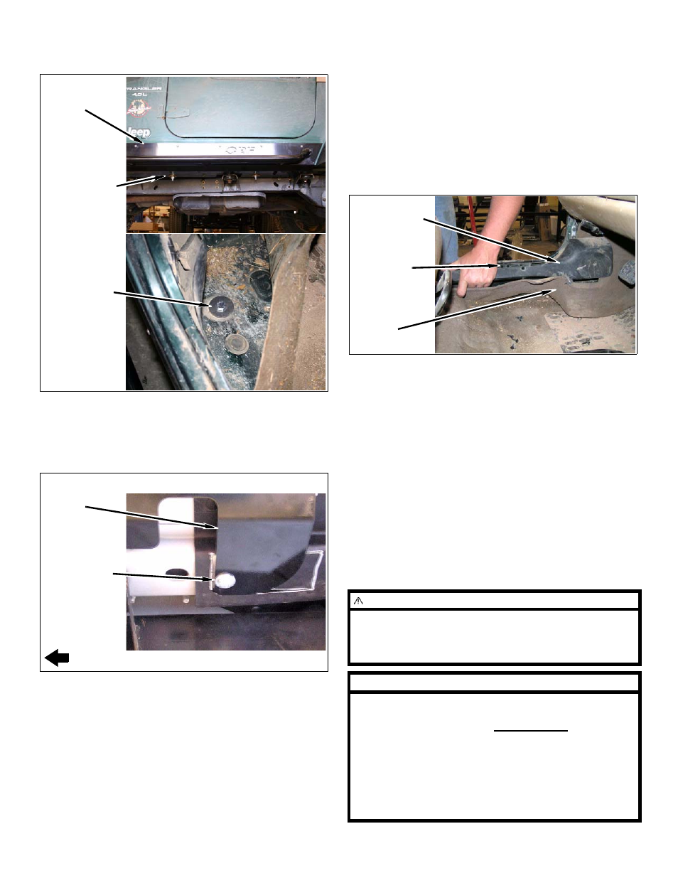 After completing installation | OR-Fab 84204 ROCKER PANEL (PAIR) TJL (UNLIMITED) User Manual | Page 8 / 9