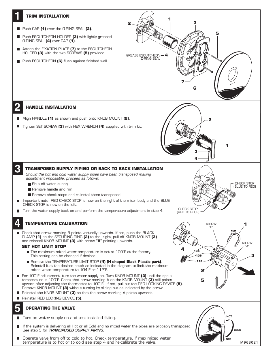 American Standard T010.730 User Manual | Page 2 / 9