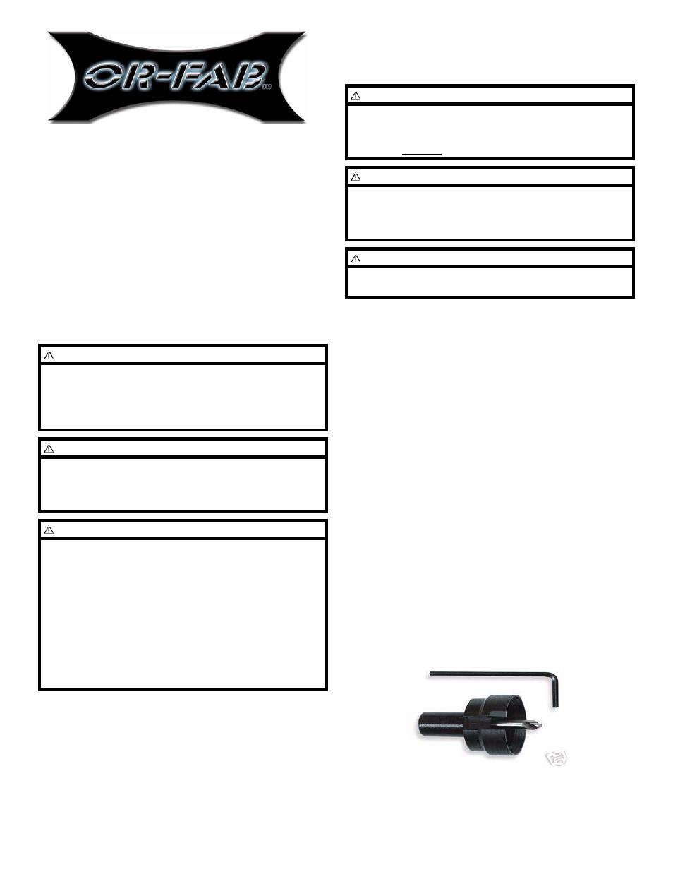 OR-Fab 85208 JEEP JK WRANGLER SWING AWAY SPARE TIRE CARRIER - NON CANISTER User Manual | 9 pages