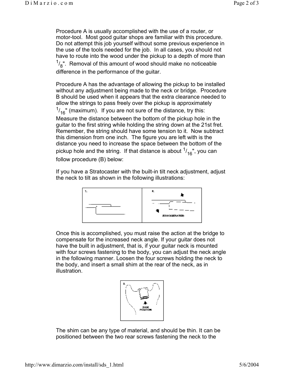 DiMarzio SDS-1 User Manual | Page 2 / 3