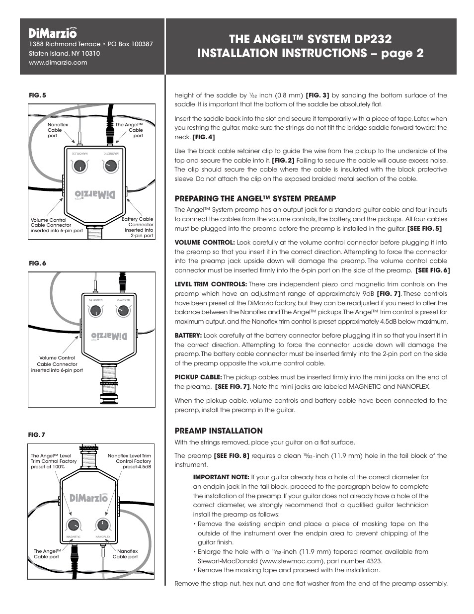 DiMarzio The Angel System User Manual | Page 2 / 4