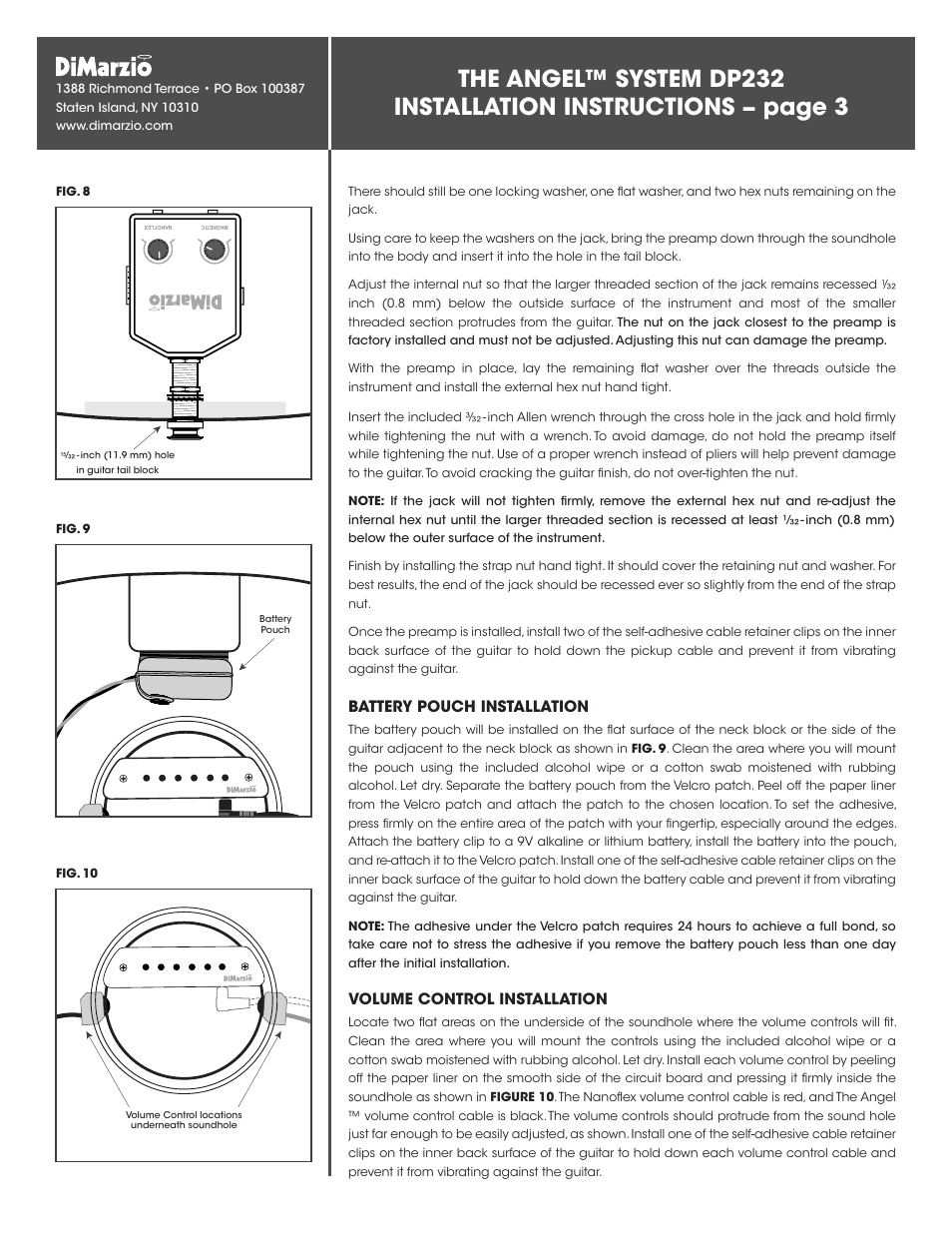 DiMarzio The Angel System User Manual | Page 3 / 4