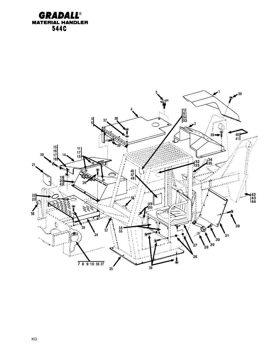 Section 2 chassis & attaching parts | Gradall 544C-10 User Manual | Page 25 / 171