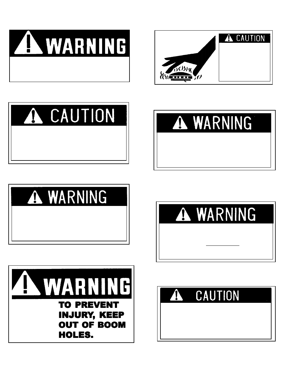 No riders, Do not use oxygen, Pinch point area | Gradall 544B Operation Manual User Manual | Page 10 / 40