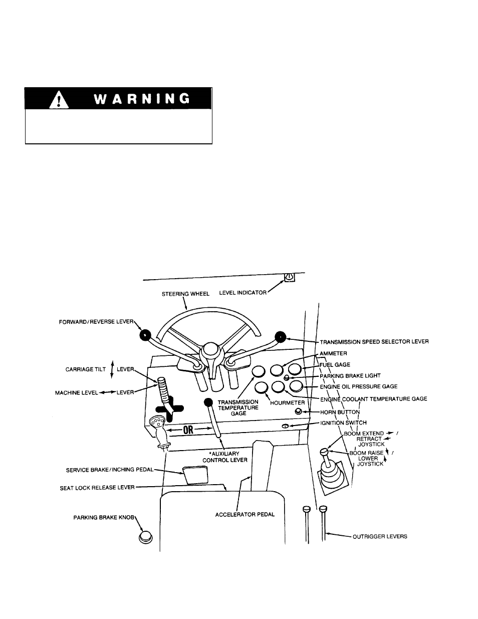 Operator's cab, Control and instrument identification, Operator’s cab | Gradall 544B Operation Manual User Manual | Page 12 / 40