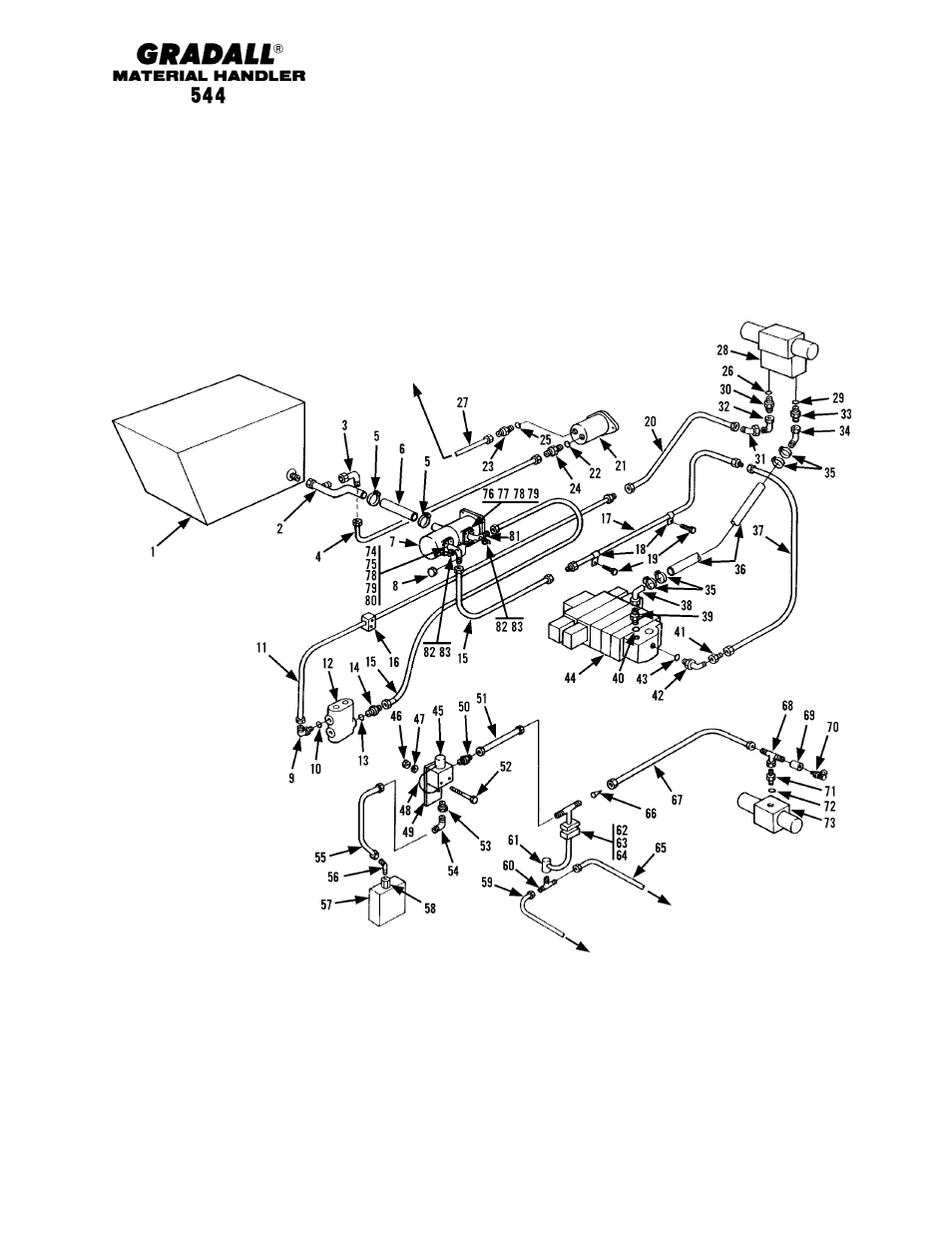 Hydraulic circuits oil supply & pressure lines | Gradall 544 User Manual | Page 111 / 209