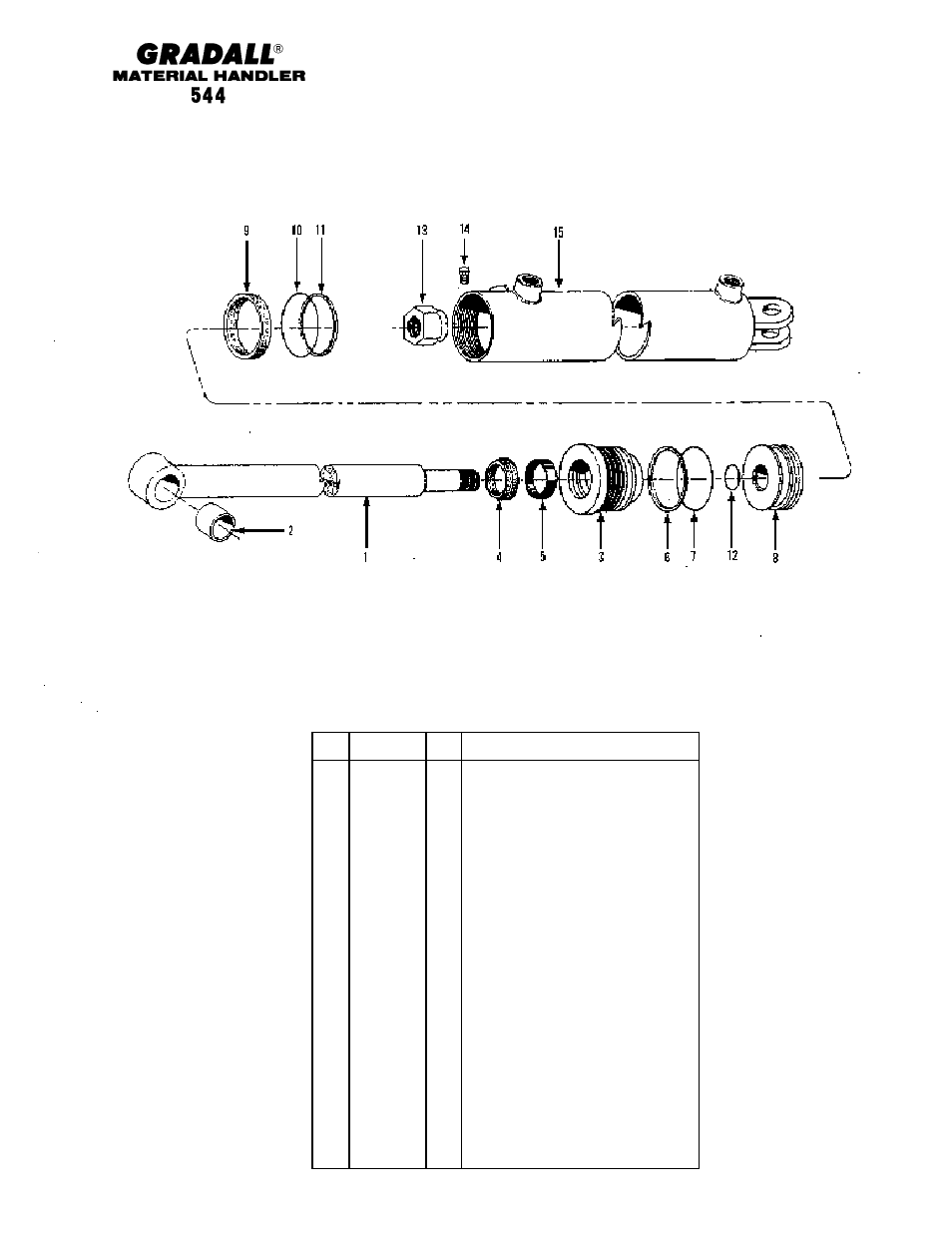 Hydraulic components stabilizer cylinder | Gradall 544 User Manual | Page 146 / 209