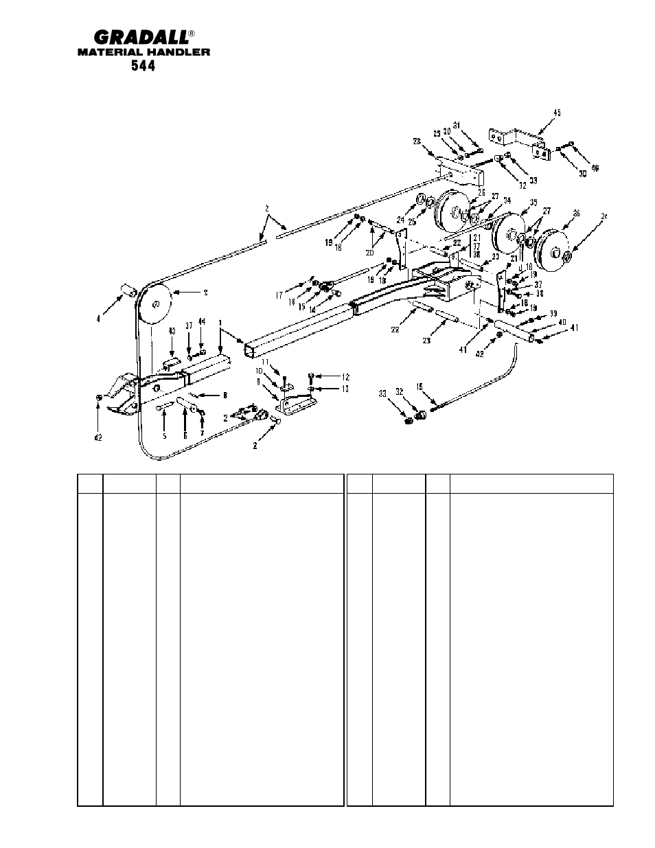 Booms push beam & cables | Gradall 544 User Manual | Page 44 / 209