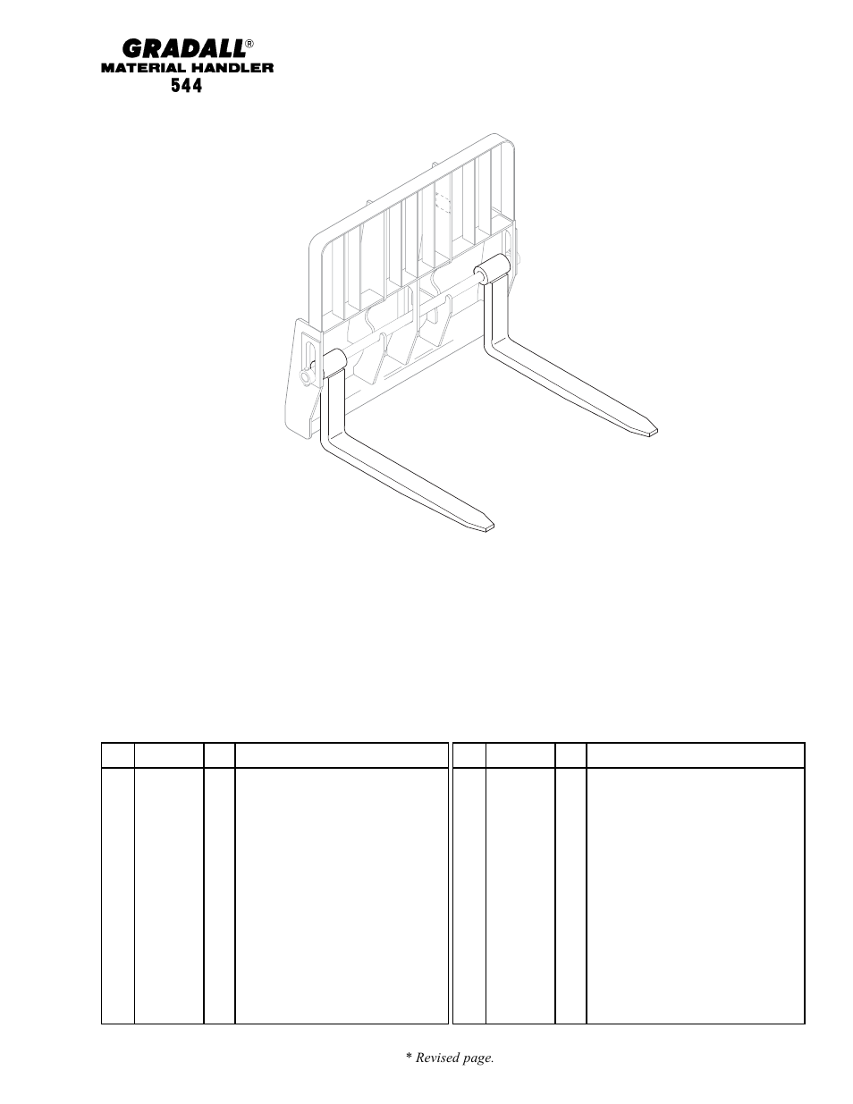 Attachments & accessories fork information | Gradall 544 User Manual | Page 50 / 209