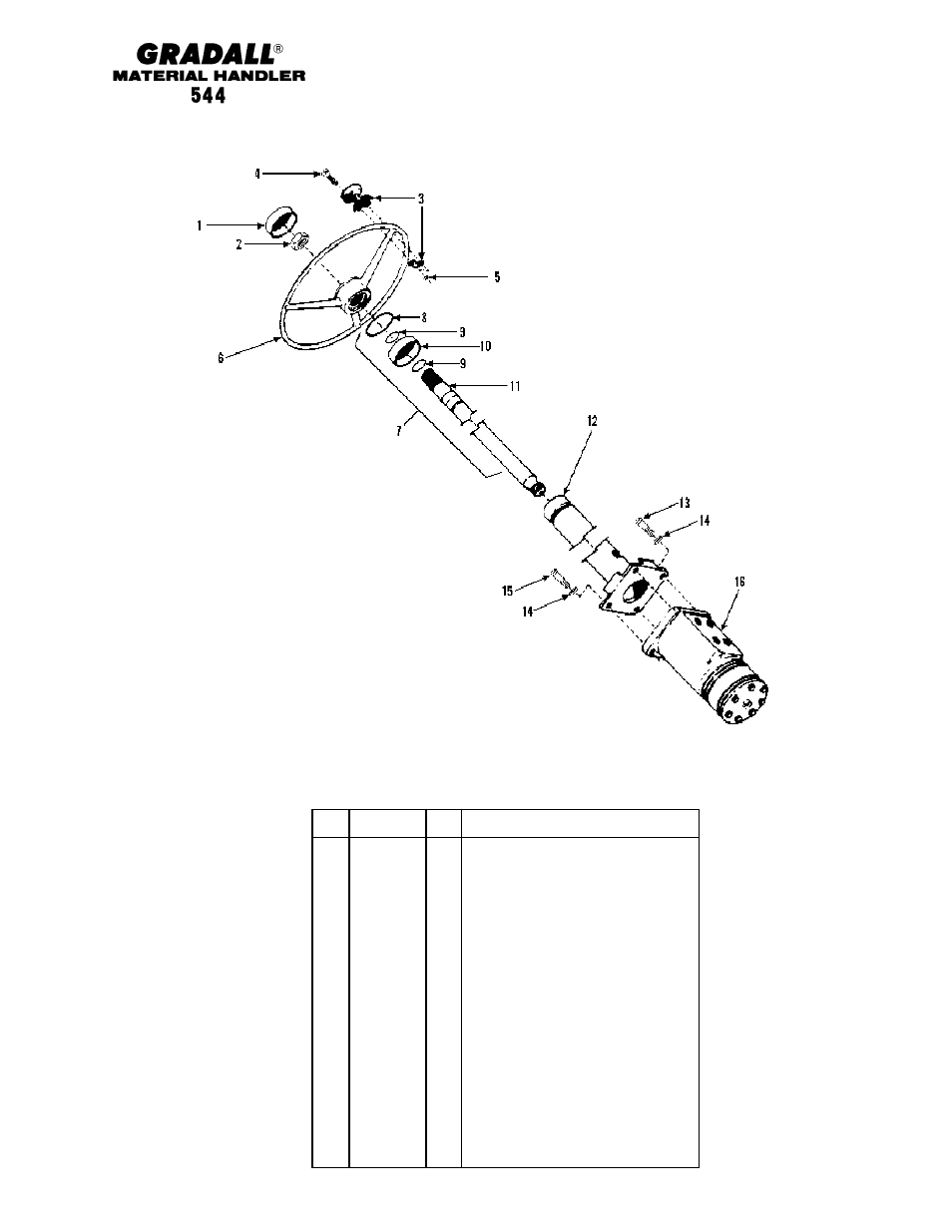 Controls steering column | Gradall 544 User Manual | Page 97 / 209