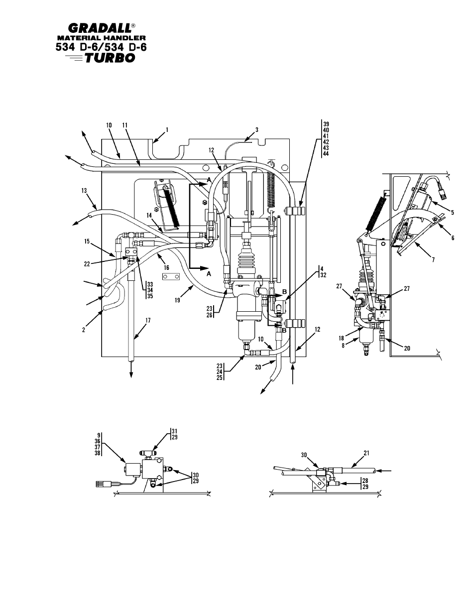 Controls floorplate components | Gradall 534D-6T Parts Manual User Manual | Page 108 / 258