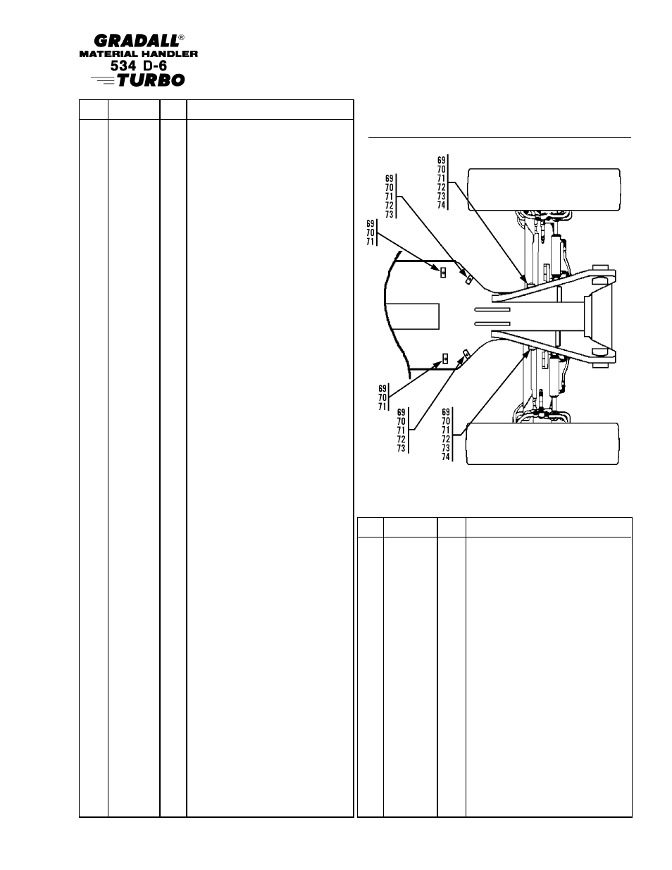 Rear drive hose clamp locations | Gradall 534D-6T Parts Manual User Manual | Page 131 / 258