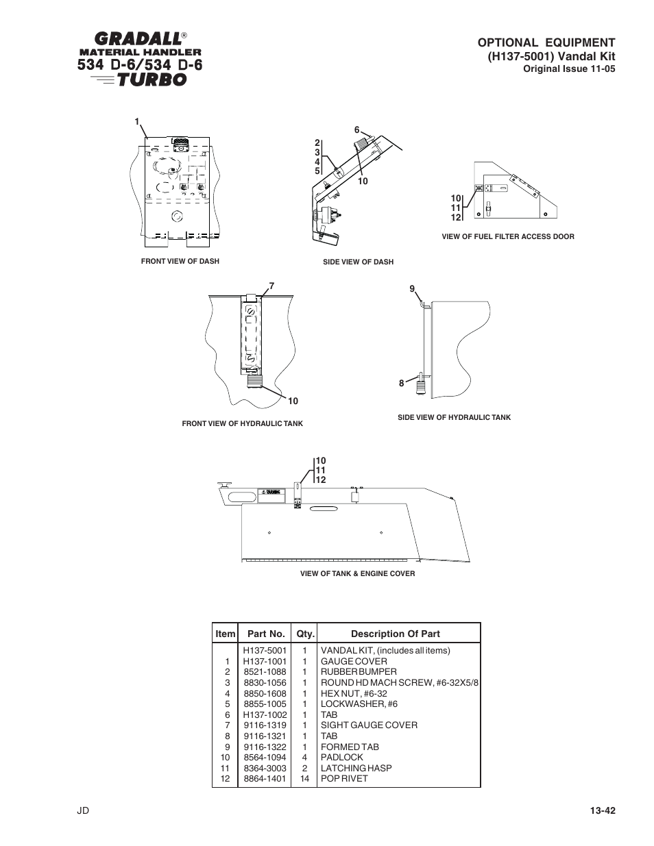 Gradall 534D-6T Parts Manual User Manual | Page 256 / 258