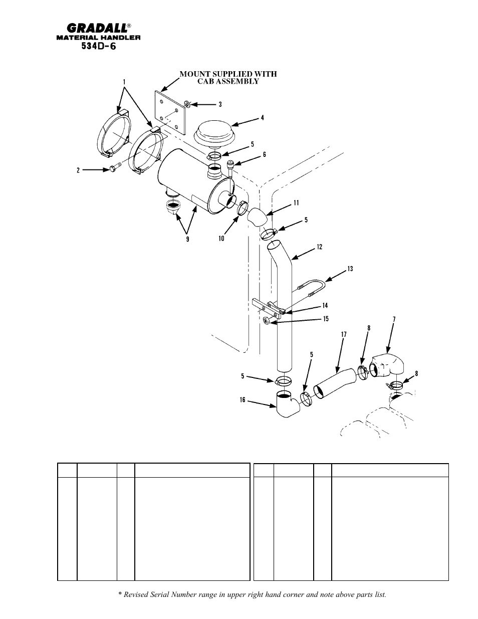 Engine & attaching parts air cleaner piping | Gradall 534D-6T Parts Manual User Manual | Page 85 / 258