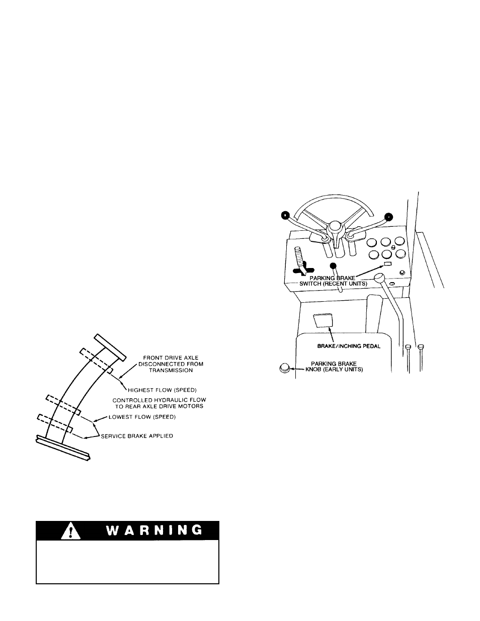 Brake system, General, Inching travel | Service brakes, Parking brakes | Gradall 534B-9 Operation Manual User Manual | Page 16 / 40