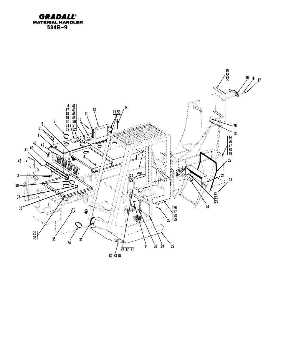 Section 2 chassis & attaching parts | Gradall 534B-9 Parts Manual User Manual | Page 27 / 192